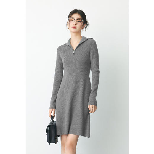 【严选】诗凡黎春时尚大翻领设计短款A摆连衣裙SF1290751 商品图0