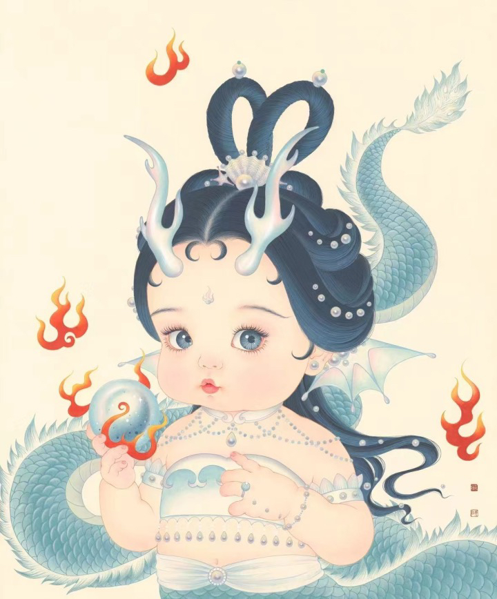 那小先《龙宝》版画