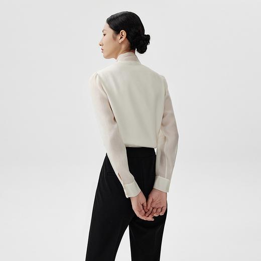 L1XL1朗姿法式飘带白衬衫LSEK01WBL117 商品图3