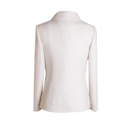 典雅浪漫—通勤风—翻领长袖粗花呢珍珠扣秋冬小香风外套 1705025 商品图1