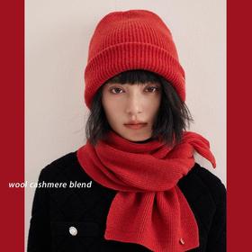 【48小时发货】王炸来袭！自然款&羊绒围巾羊毛混纺针织围脖情侣款配套毛线冷帽