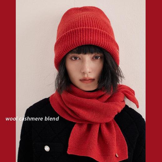 【48小时发货】王炸来袭！自然款&羊绒围巾羊毛混纺针织围脖情侣款配套毛线冷帽 商品图0