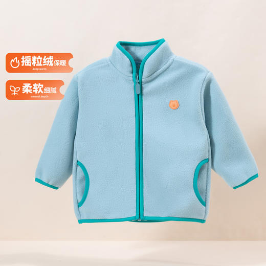 贝贝怡童装男童外套秋冬上衣女童外衣儿童摇粒绒休闲外套洋气夹克ZB1DS003 商品图6