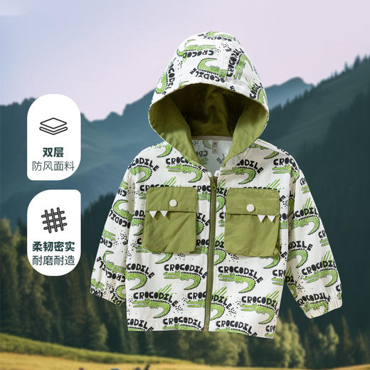 贝贝怡童装儿童连帽外套春季新款百搭休闲上衣男女中大童春秋衣服ZB1DS012 商品图0