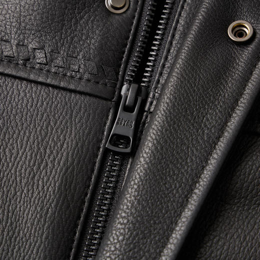 【绵羊皮】柒牌男装真皮皮衣男秋冬新款商务休闲帽领加厚保暖外套	127J70010 商品图3