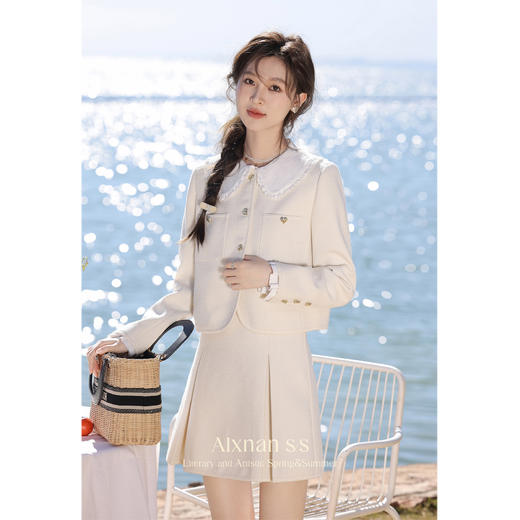 鹿向南 《春日微风》杏色半身裙L33372-2 商品图2