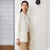 玳莎小香风毛呢外套女2024年春季新款职场通勤宽松V领中长款大衣  EA37301 商品缩略图2