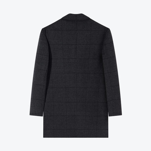 【含绵羊毛】柒牌格纹大衣男2024秋冬新款可脱卸鸭绒内胆翻领外套	127D70030 商品图1