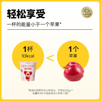 北海牧场 小果泥草莓樱桃味100g*3杯 高钙低温儿童酸奶酸牛奶 风味发酵乳 商品图0