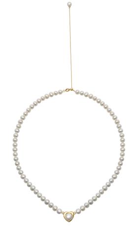 Pearl moments 时光与爱 珍珠项链（爱心 圆扣））