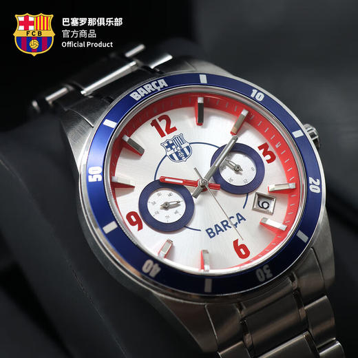 巴塞罗那俱乐部官方球迷商务高端手表精钢表带防水腕表男聚星动力 商品图3