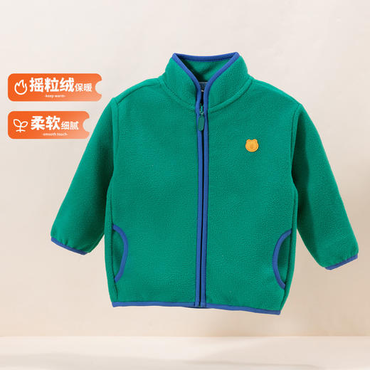 贝贝怡童装男童外套秋冬上衣女童外衣儿童摇粒绒休闲外套洋气夹克ZB1DS003 商品图3