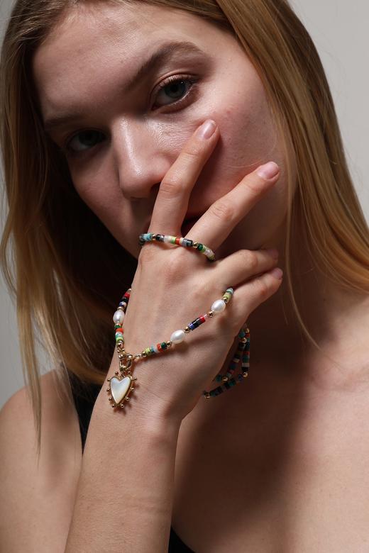 SOL DE VERANO 爱心彩豆珍珠项链 商品图2