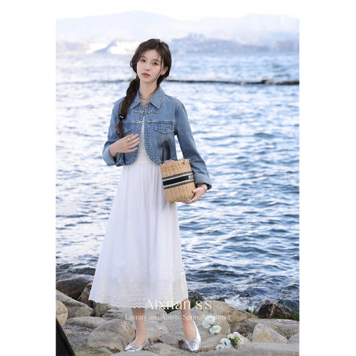 鹿向南《皆是浪漫》米白色吊带裙（不含外套）L33307 商品图6