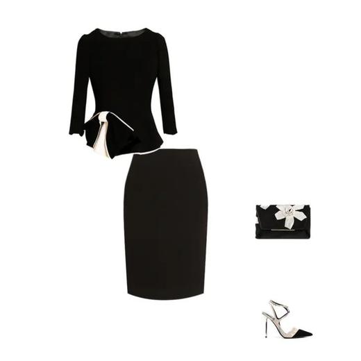 定制-简单优雅--高腰显瘦气质修身女式春夏秋冬时尚一步裙1703030 商品图1