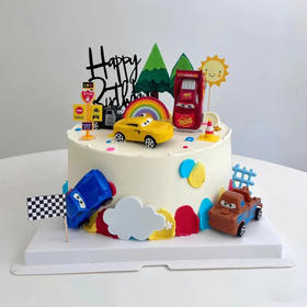 【汽车总动员】儿童卡通生日蛋糕·夹心可选 健康奶油蛋糕