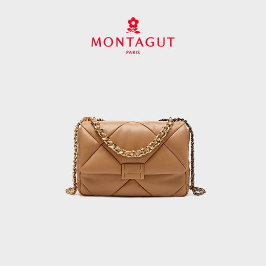 【高级羊皮系列】梦特娇时髦大菱格渐变链条斜挎包小号 商品图5