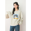 【严选】诗凡黎春大图案设计灵动猫咪表情结合字母设计圆领假两件针织衫SF1300021 商品缩略图0