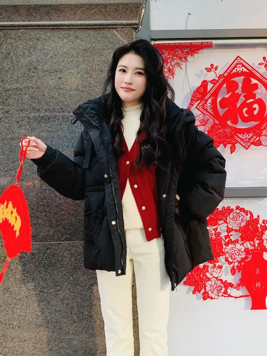 【活力羽绒服】90白鸭绒 饼干扣 高腰抽绳 一手长羽绒服 商品图10