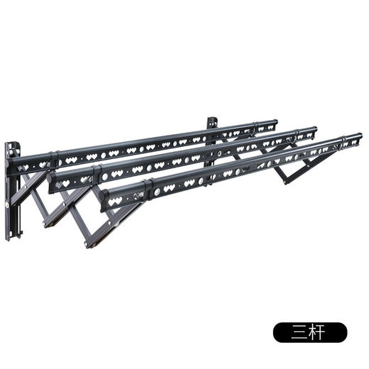 伸缩晾衣架室外墙阳台户外推拉晒衣架铝合金晾衣杆加筋加厚凉衣架，注：包安装服务需要另外下单 商品图5