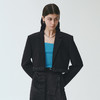 Self Who黑色卷边短西装外套女2024春季新款小众设计感小个子上衣 商品缩略图3