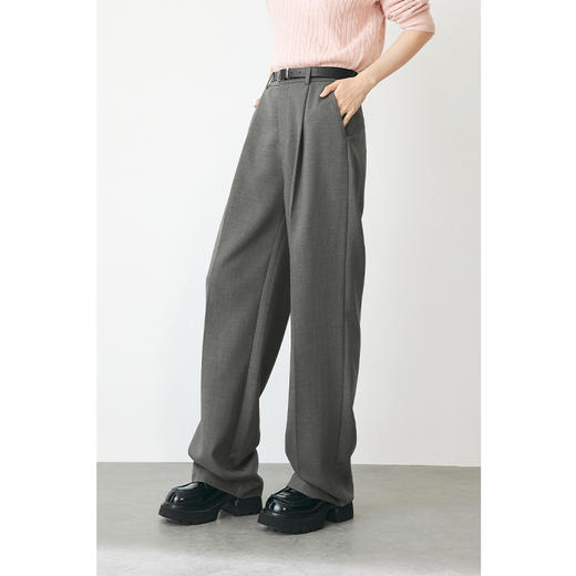 【严选】诗凡黎春经典百搭直筒宽松西装长裤SF2350191 商品图2