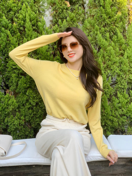 【百图lulu定制】【愉悦羊绒衫】圆领 温润 细腻羊绒衫 商品图3