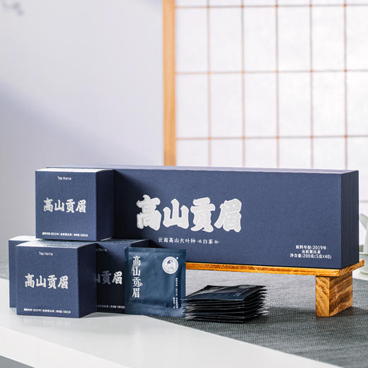 澜沧古茶2021年茶妈妈高山贡眉云南白茶迷你小砖单泡5gX40袋盒装 商品图0