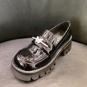 LFGJ凌介女鞋  0353  时尚百搭漆皮乐福鞋