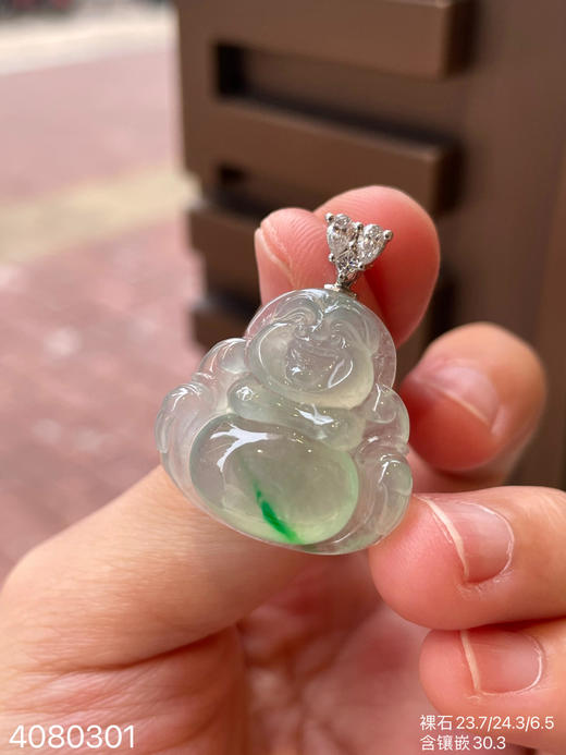 4080301，飘翠佛公吊坠。具体价格微信咨询 商品图5