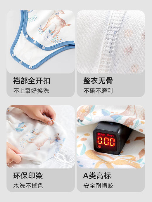 贝肽斯婴儿包屁衣秋冬款长袖宝宝连体衣服打底内搭新生儿纯棉哈衣 商品图4