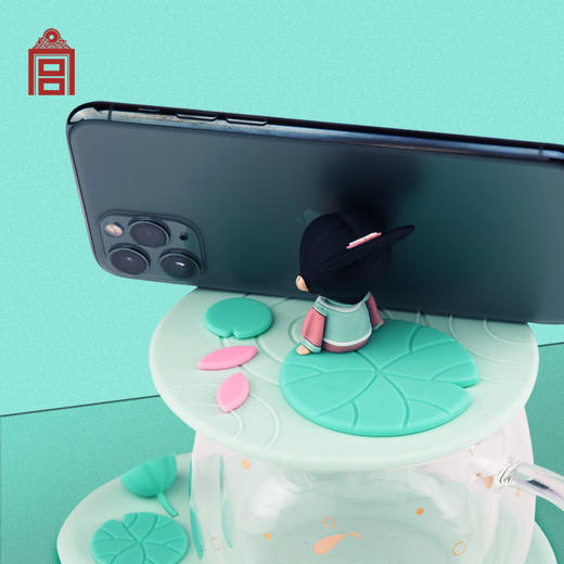 故宫文创  玻璃杯  鱼戏夏荷双层玻璃杯 商品图4