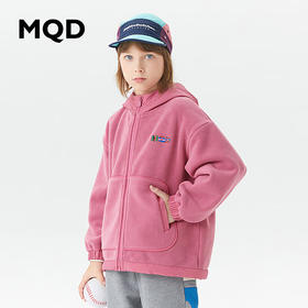 【秒】【MQD】【170】童装双面奥粒绒连帽男童外套春秋款新款宝宝韩系儿童秋装 紫薯
