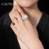 GAONAS  白玉映沙国风新潮优雅白色戒指10256JW 商品缩略图4