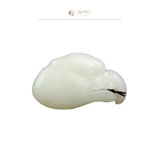 新疆国玉盟世玉和田玉羊脂玉挂件鹰（一世英武）【带证书·顺丰物流】 商品图0