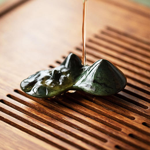物典大家·茶席雅器三件套 | 珠宝级和田青玉，匠心打造，茶则、盖置、茶宠【G】 商品图5