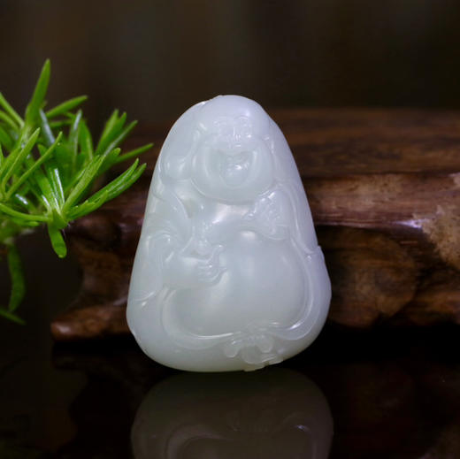 和田玉（白玉）籽料挂件--玉佛82.69g 商品图1