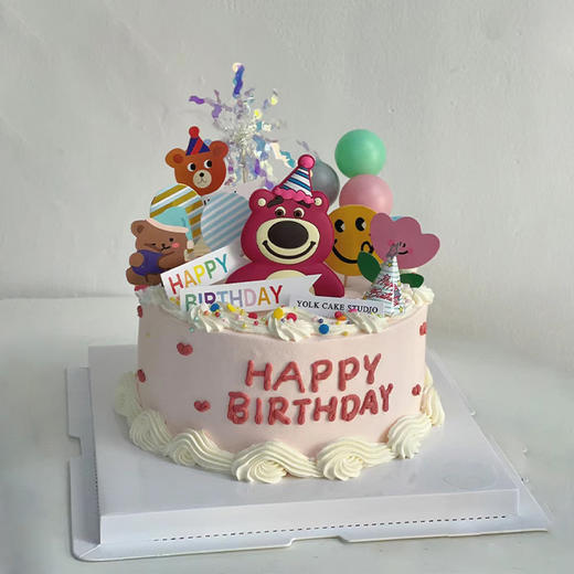 【草莓熊熊】小红书网红生日蛋糕·夹心可选 健康奶油蛋糕 商品图0