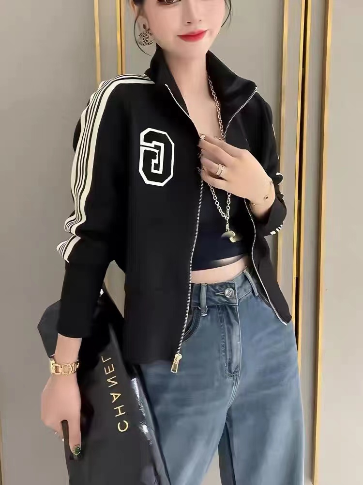 A7080         欧版气质减龄修身显瘦百搭开衫外套