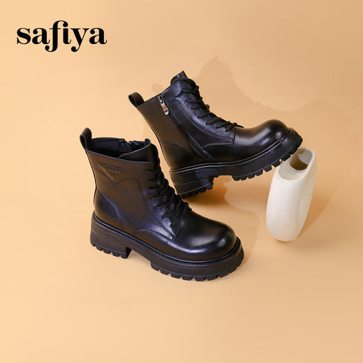 超值精选 | Safiya/索菲娅2023冬季复古英伦风小个子马丁靴 SF33912351 商品图4