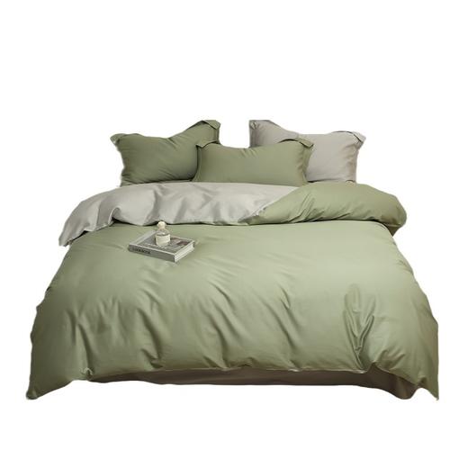 全棉匹马棉纯色双拼四件套纯棉床单床笠款100支新疆长绒棉四件套 心选到家 商品图3