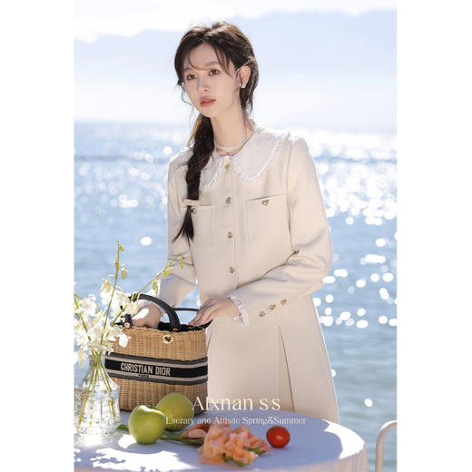 鹿向南 《春日微风》杏色半身裙L33372-2 商品图3