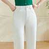 剩S/XXL 米思阳2025夏季新款时尚百搭白色休闲裤宽松直筒小个子牛仔裤0408 商品缩略图4