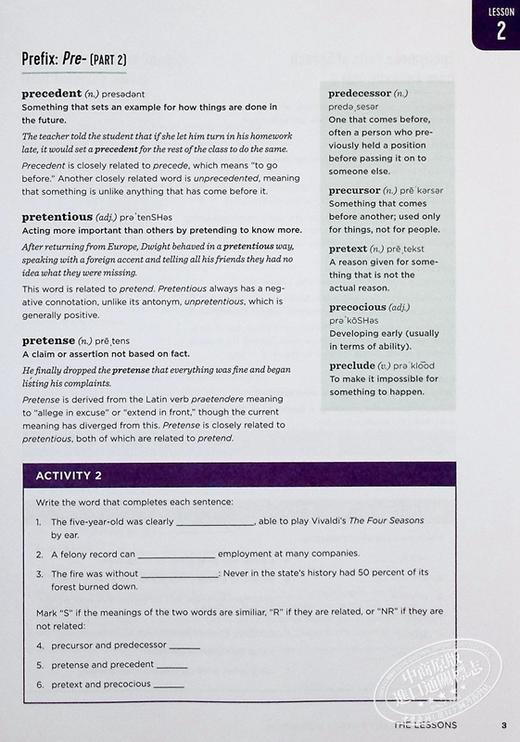 【中商原版】英语词汇生成器练习册：自学超过 1400 个必须知道的单词的简单课程和活动 The Vocabulary Builder Workbook 商品图4