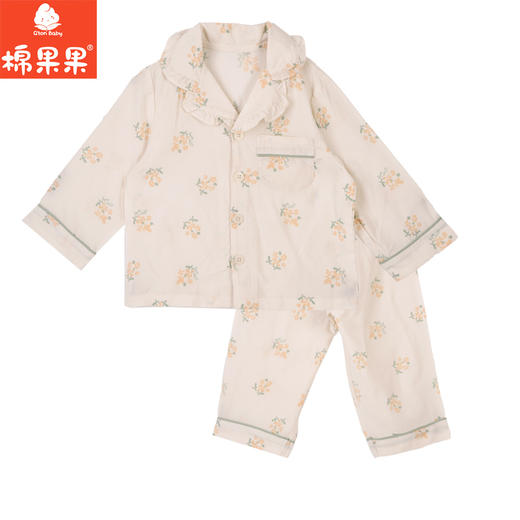 棉果果专柜同款春季新品内衣家居女宝5A抗菌抗菌梭织对开家居服M121304424740 商品图3