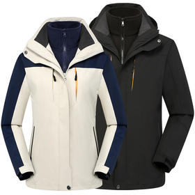 ALBB-新款户外冲锋衣男女士三合一两件套抓绒可拆卸防风防水登山服外套