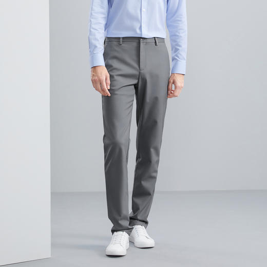 【含桑蚕丝】柒牌男士休闲裤秋冬新款商务通勤磨毛针织直筒裤	125H71420 商品图1