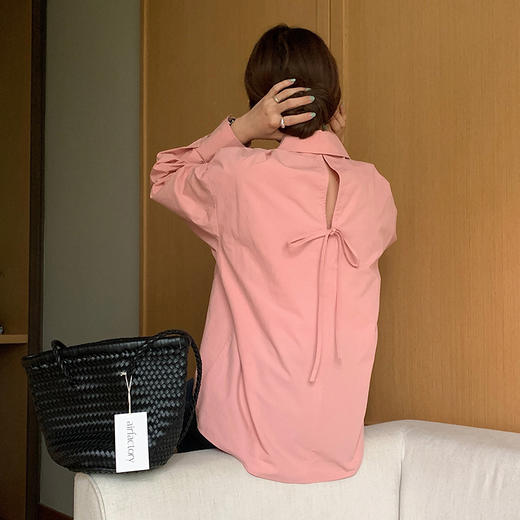 裁缝学苑AS83 露背设计感小衫宽松长袖女士衬衫纸样女装衬衣打版 商品图6