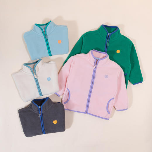 贝贝怡童装男童外套秋冬上衣女童外衣儿童摇粒绒休闲外套洋气夹克ZB1DS003 商品图0