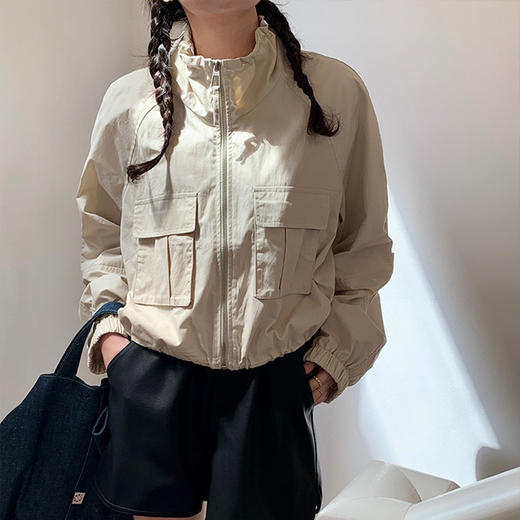 裁缝学苑AQ229薄款夹克短外套纸样女装工装风插肩上衣服装打板 商品图5